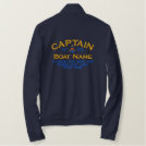 Personalized Captain Name Nautical Star Anchor Embroidered Jacket Personalized Captain Name Nautical Star Anchor Embroidered Jacket
