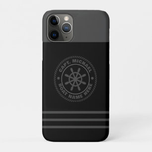 Personalized Captain Nautical Anchor Boat Name iPhone 11 Pro Case