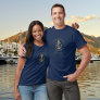 Personalized Captain Nautical Gold Boat Name T-Shirt