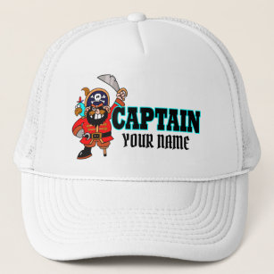 Personalized Captain Pirate Boat Hat