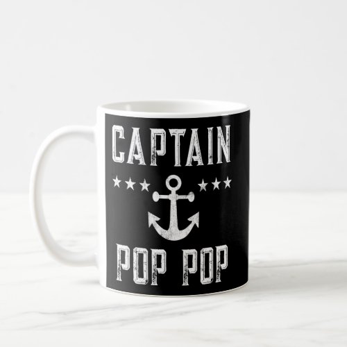 Personalized Captain Pop Pop Boating Boat Anchor Coffee Mug