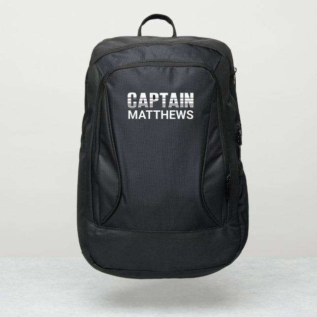Personalized Captain Port Authority® Backpack (Front)