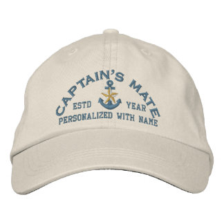 Personalized Captain's Mate Coastal Star Anchor Cap