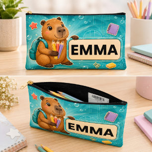 Personalized Capybara Backpack Charm Keychain Accessory Pouch