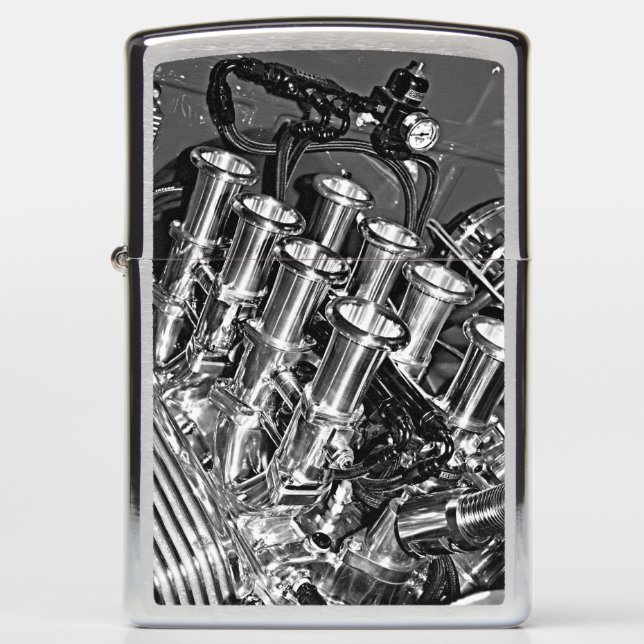 Personalized Car Engine Zippo lighter (Front)