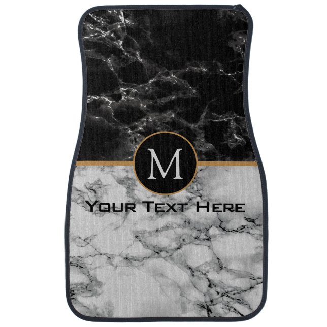 Personalized Car Floor Mat Custom Letter and Text (Front)