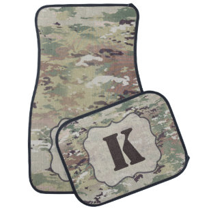 Personalized Car Floor Mats Army OCP Camo Uniform