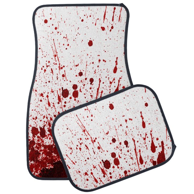 Personalized Car Floor Mats Blood Splatter Vampire (Set)