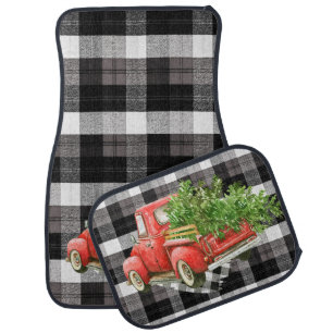 Personalized Car Floor Mats XMAS Truck Baffalo Pla