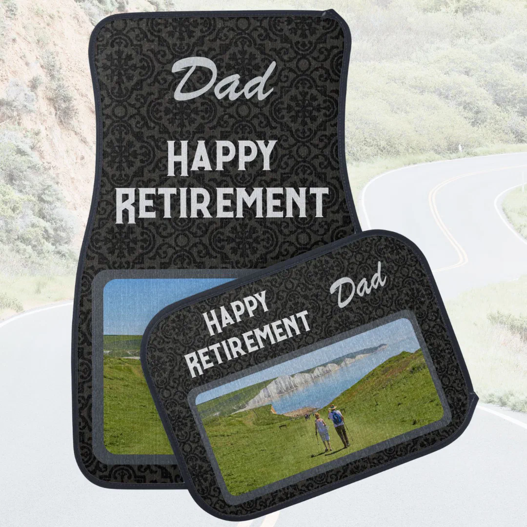 Personalized Car Retirement Gifts for Dad Car Floor Mat (Creator Uploaded)