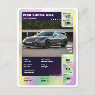 Personalized Car Show Spec Card