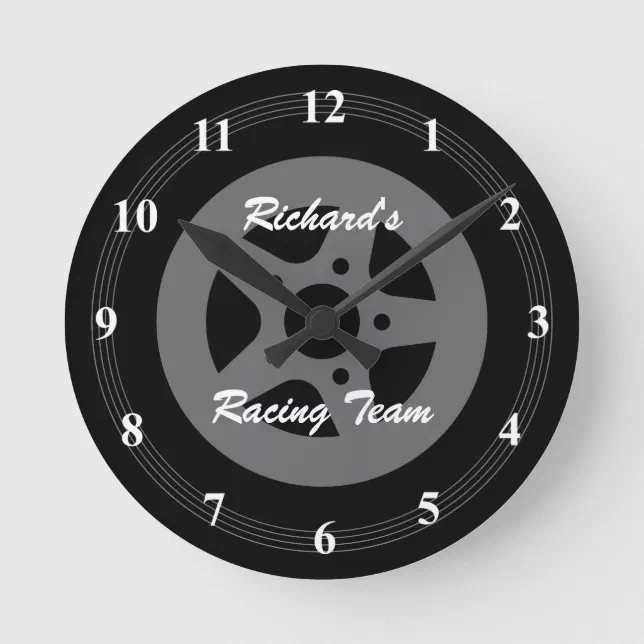 Personalized car wheel tire and rim wall clock Zazzle