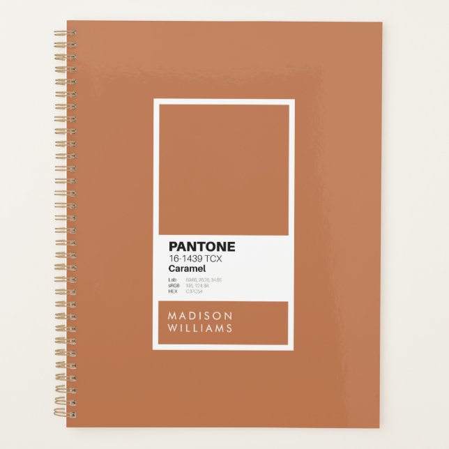 Personalized Caramel Notebook | Custom Name (Front)