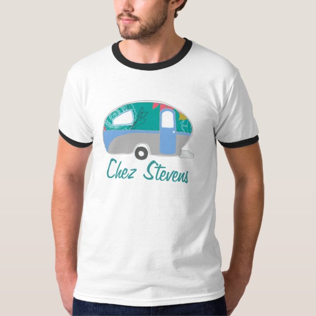 Personalized Caravan Owner Vintage Retro TShirt (Front)