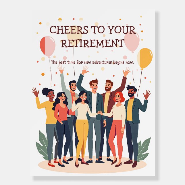 Personalized Card – Farewell Colleagues Foam Board (Front)