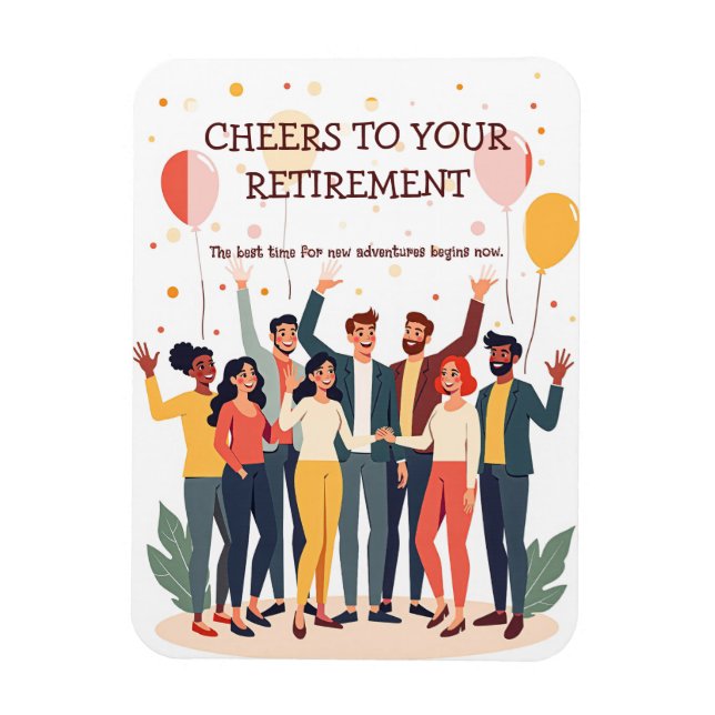 Personalized Card – Farewell Colleagues Magnet (Vertical)