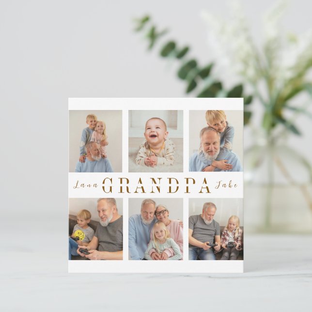 Personalized Card Grandpa Pictures  (Standing Front)