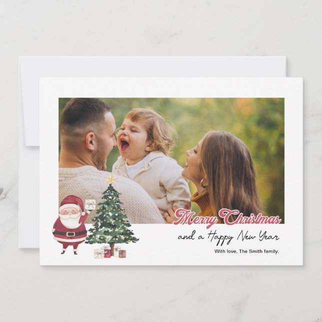 Personalized  card with Christmas tree (Front)