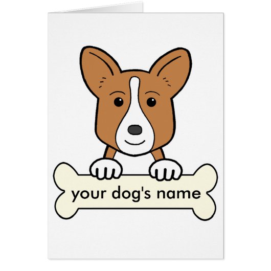 Personalized Cardigan Welsh Corgi Cards (Front)