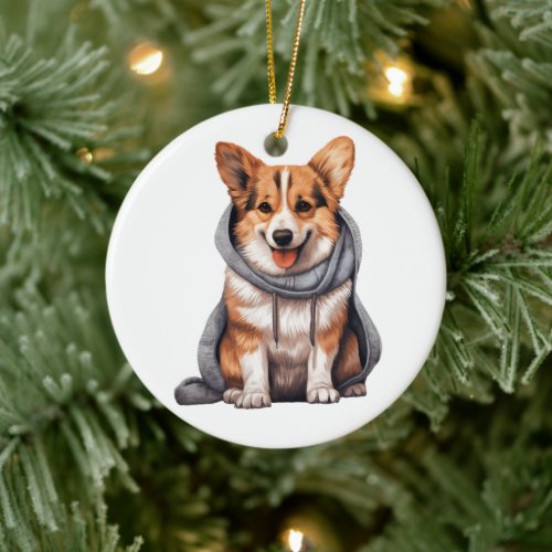 Personalized Cardigan Welsh Corgi Dog Ceramic Ornament