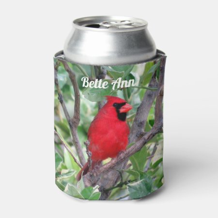 Personalized Cardinal - Backyard Bird Can Cooler