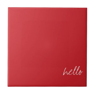 Personalized Cardinal Red Ceramic Tile