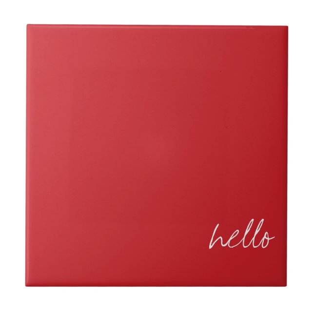 Personalized Cardinal Red Ceramic Tile (Front)