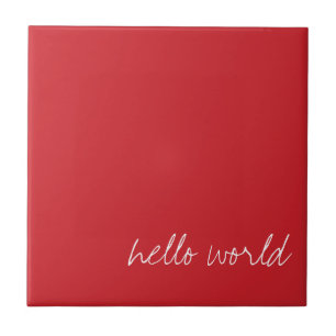 Personalized Cardinal Red Ceramic Tile