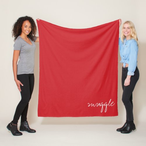 Personalized Cardinal Red Fleece Blanket