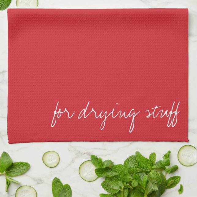 Personalized Cardinal Red Kitchen Towel (Folded)