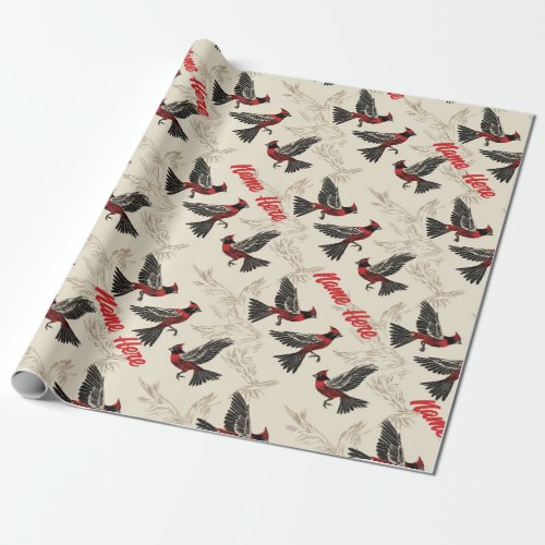 Personalized Cardinal Wrapping Paper