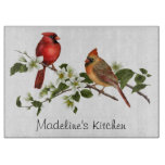 Personalized Cardinals And Dogwoods Cutting Board at Zazzle