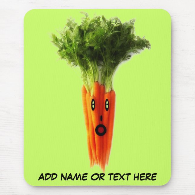 Personalized Carrot Cartoon Mouse Pad (Front)