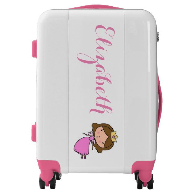 Personalized Carry On Luggage Suitcase/Princess (Front)