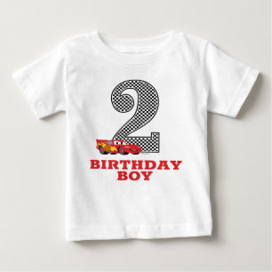 Personalized Cars - Lightning McQueen 2nd Birthday Baby T-Shirt