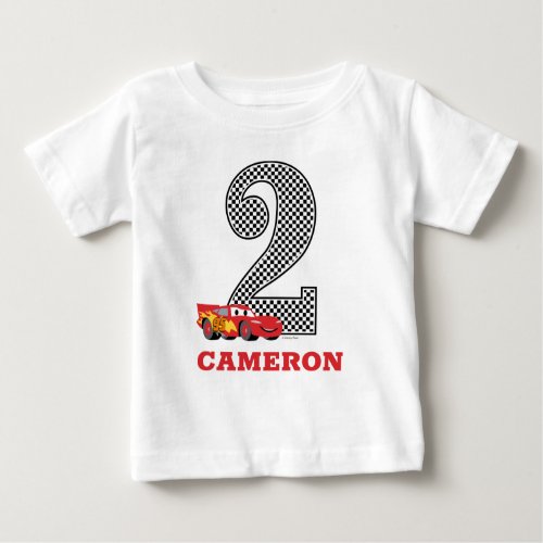 Personalized Cars _ Lightning McQueen 2nd Birthday Baby T_Shirt