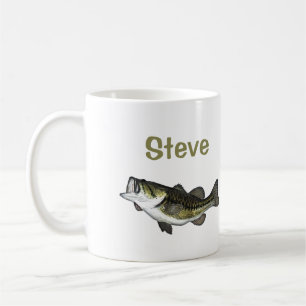 Personalized Cartoon Bass Fish Coffee Mug