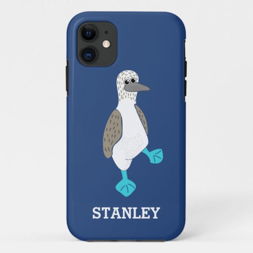 Personalized Cartoon Blue_Footed Booby Bird iPhone 11 Case