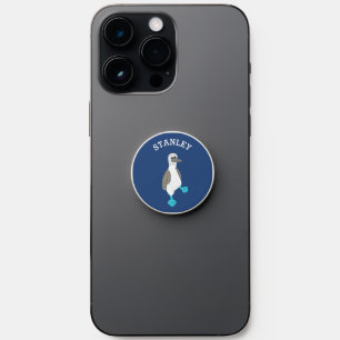 Personalized Cartoon Blue-Footed Booby Bird PopSocket