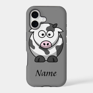 Personalized Cartoon Cow iPhone 17 Case