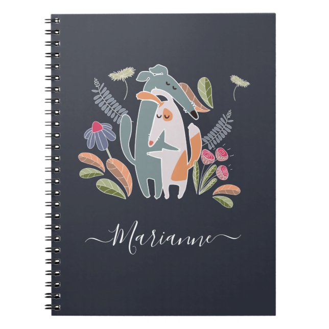 Personalized Cartoon Dogs Kids School Notebook (Front)