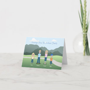 Personalized Cartoon Family Note Card