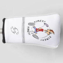 Personalized Cartoon Golfer Driver Headcover