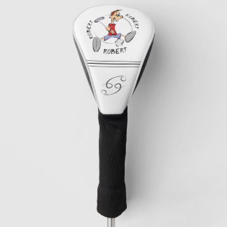 Personalized Cartoon Golfer Driver Headcover