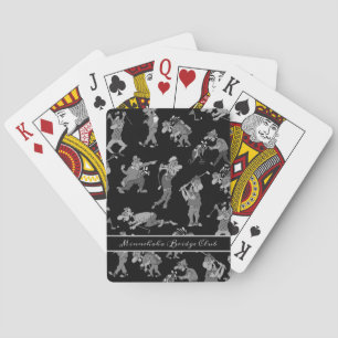 Personalized Cartoon Golfers Poker Cards