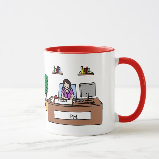 Personalized cartoon mug for a PM (Right)