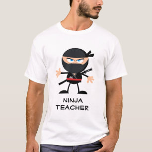 Personalized Cartoon Ninja Teacher T-Shirt