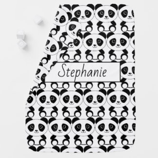 Personalized Cartoon Panda Bear Baby Blanket