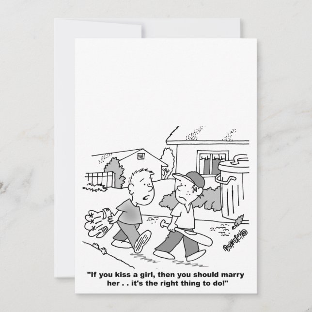 Personalized Cartoon Wedding Invitations (Front)