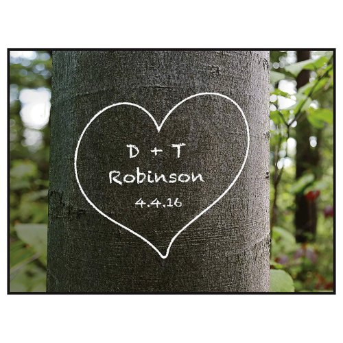 Personalized Carve Heart Sign _ Tree